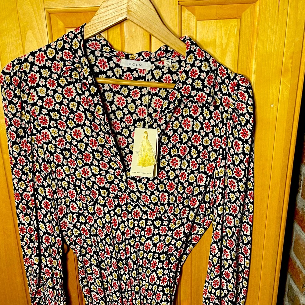 NWT Doen  Eliot Dress- NAVY BELLFLOWER